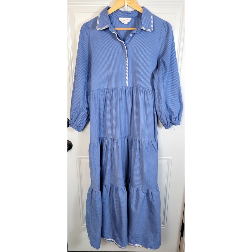 Pomander Place Tiered Mabel Maxi Dress Size M Cottagecore Prairie Garden Party - Picture 2 of 8
